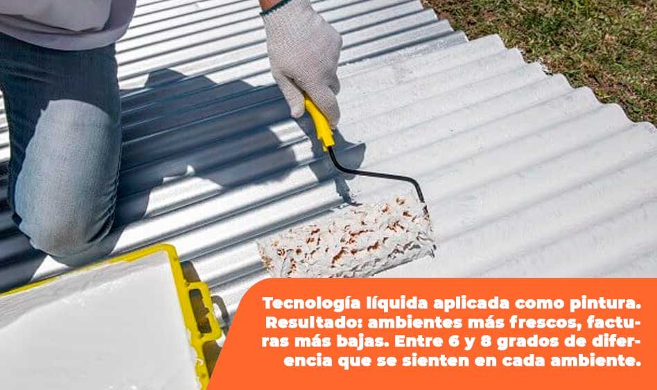 Aplicación de pintura termoaislante en techo de chapa para reducir calor y consumo energético- CAMECA Misiones</p>
<p>